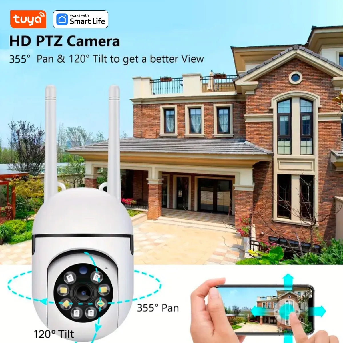 Tuya 4MP 2.4G Wifi Indoor Camera Smart Home Security Video Surveillance Supprt Two Way Audio Mobile Motion