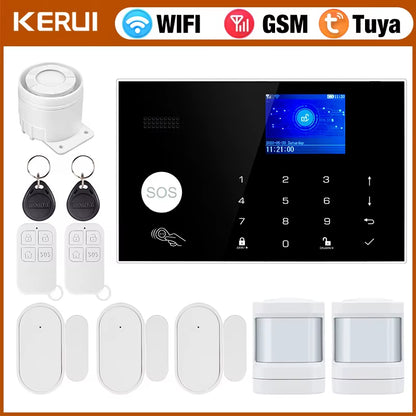 G30 Alarm System for Home WIFI GSM Security Alarm Panel with Temperature and Humidity Display Work Alexa Tuya Smart App