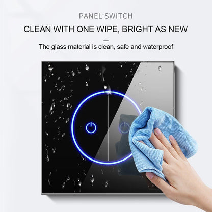 Wifi Tuya Smart Switch 10A EU 1/2/3Gang Light Switch APP Remote Voice Control Smart Lighting Touch Sensor Switch Smart Home