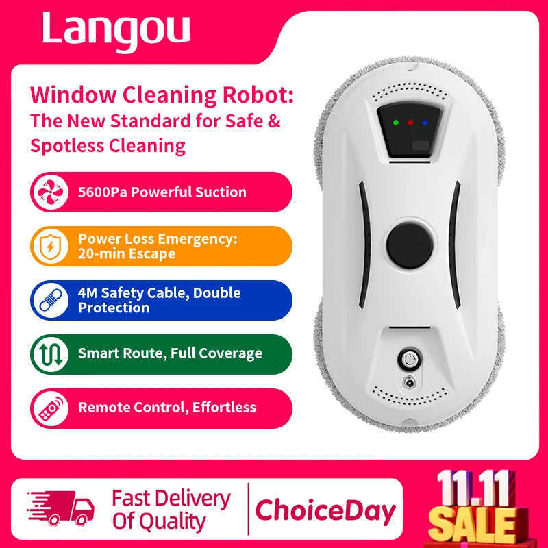 Robot Vacuum Cleaner Window Cleaning Robot Window Electric Glass Limpiacristales Remote Control for Home