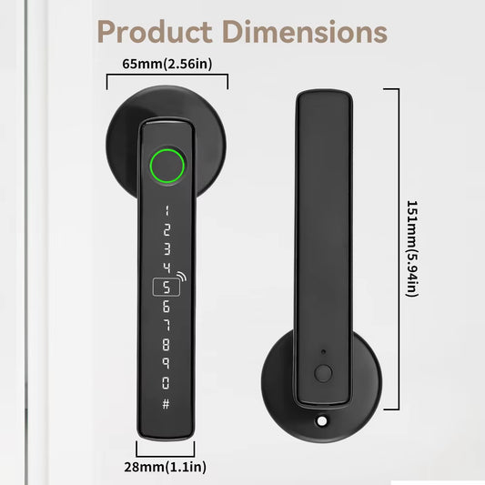 Tuya Smart Bluetooth Fingerprint Recognition Door Lock Smart Life Control Home Automation Smart Door Lock System