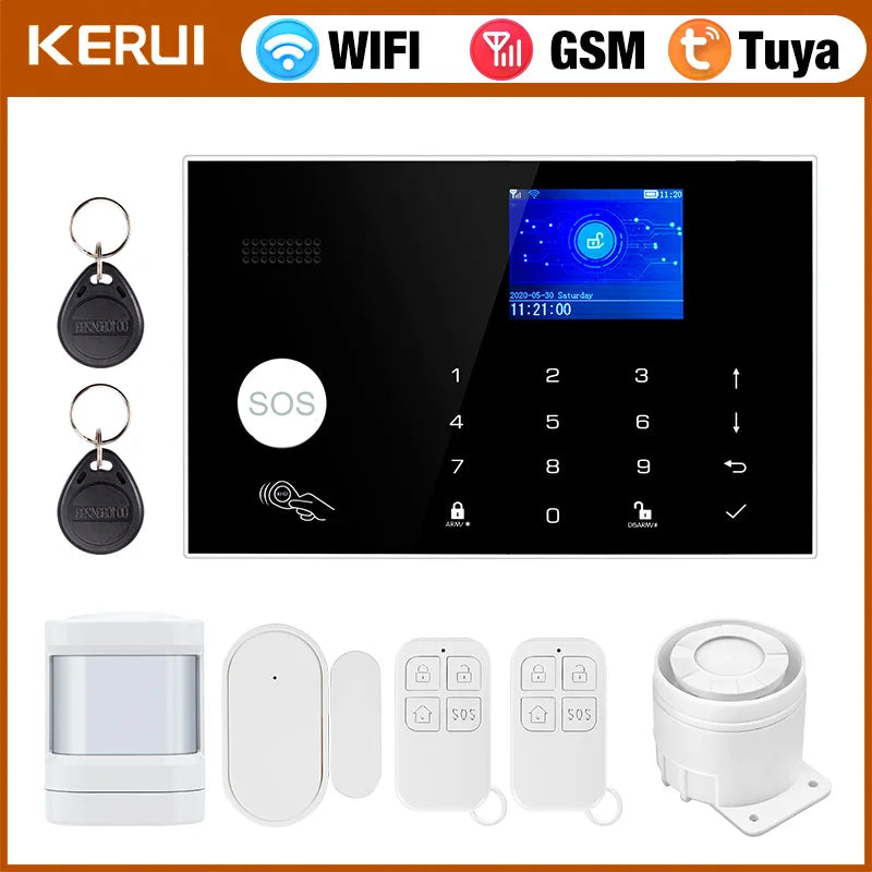 G30 Alarm System for Home WIFI GSM Security Alarm Panel with Temperature and Humidity Display Work Alexa Tuya Smart App