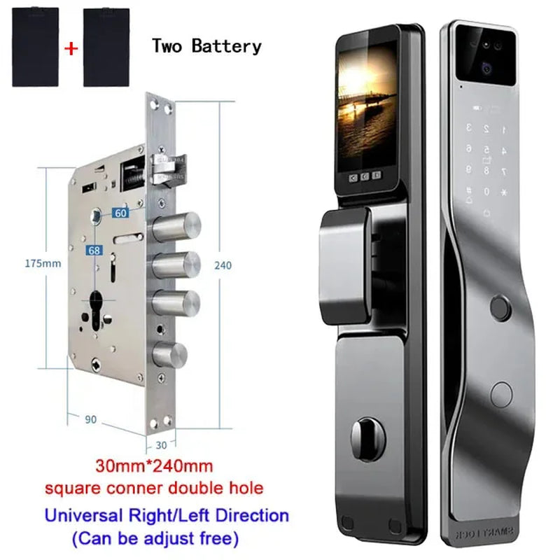 Tuya App Smart Lock Household Anti-Theft Door Fingerprint Lock with Camera Password Lock Large Door Lock