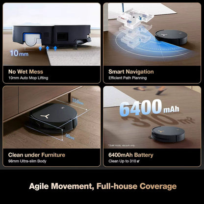 Efficient Ecovacs X8 Pro plus Smart Sweeping Aspiradora Robot Automatic Intelligent Robot Vacuum Cleaner and Mop