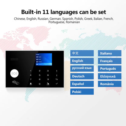 G30 Alarm System for Home WIFI GSM Security Alarm Panel with Temperature and Humidity Display Work Alexa Tuya Smart App