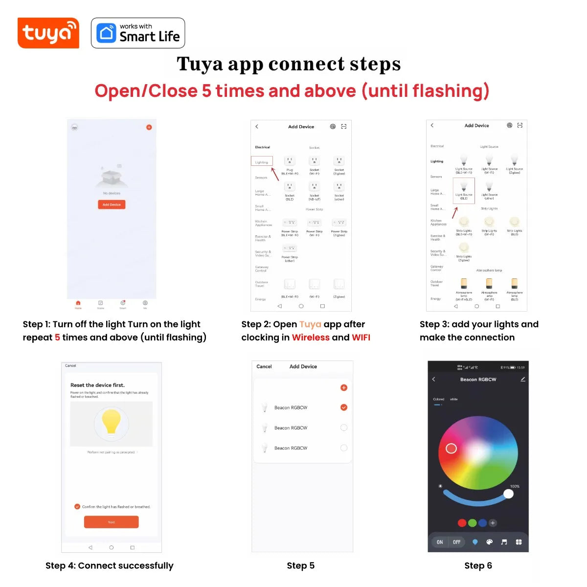 Tuya Bluetooth Smart LED Light Bulb E27 RGB 220V Smart Lamps for Livingroom Decoration Party Lighting Smart Life