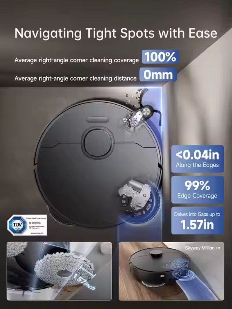 DREAME X50 Pro Robot Vacuum Cleaner 19500Pa Global Version Automatic Cleaning Self-Washing Mopping Hot Water Moping LDS Sweep