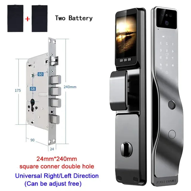 Tuya App Smart Lock Household Anti-Theft Door Fingerprint Lock with Camera Password Lock Large Door Lock