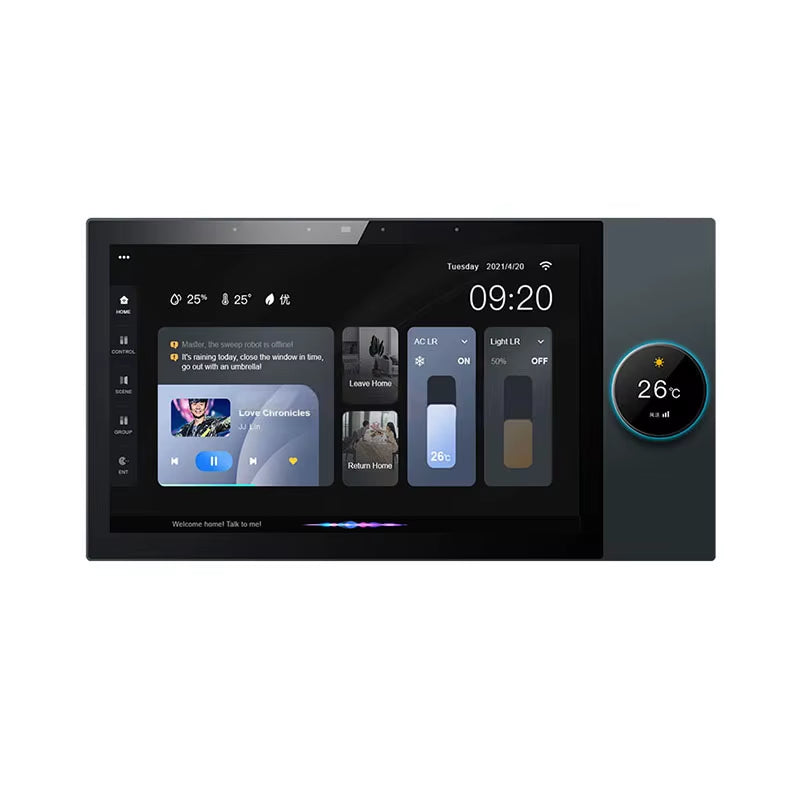 10-Inch IPS Screen Android Music Host Touch Screen Multi-Function Wall-Mounted Central Controller Two Zones Tuya Smart App Home