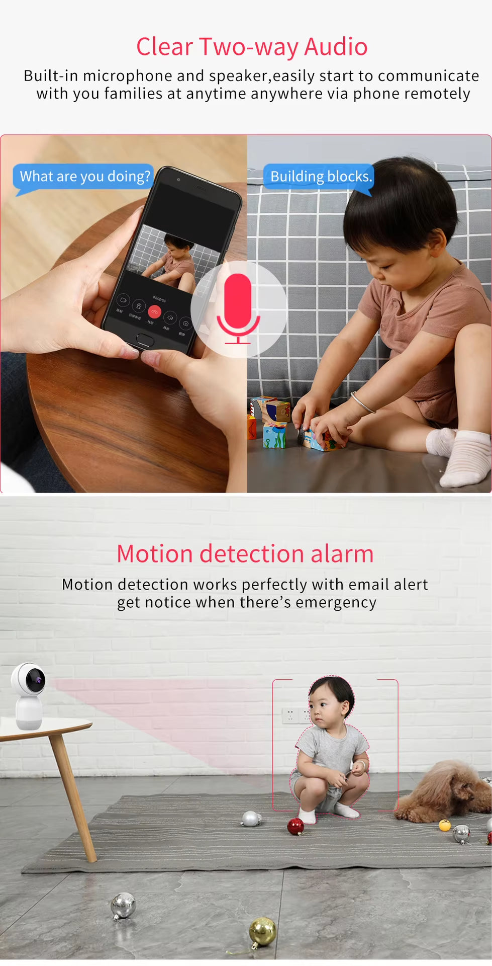 Tuya Smart Home Security Camera Indoor Smart Wifi Baby Camera