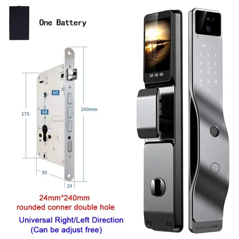 Tuya App Smart Lock Household Anti-Theft Door Fingerprint Lock with Camera Password Lock Large Door Lock