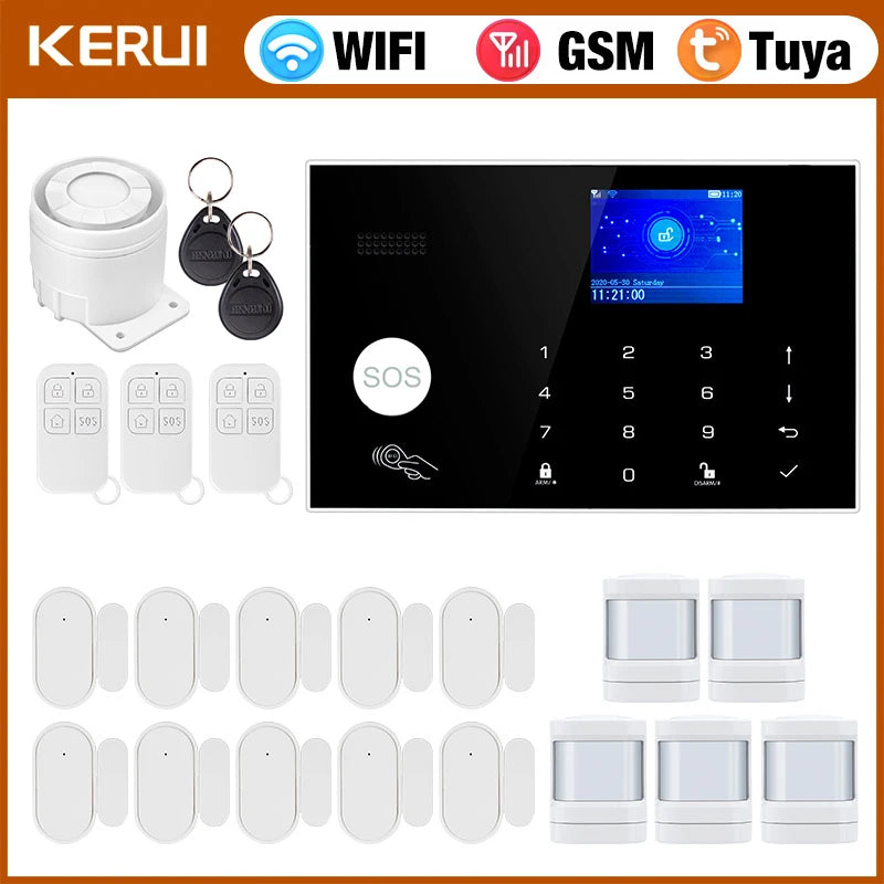 G30 Alarm System for Home WIFI GSM Security Alarm Panel with Temperature and Humidity Display Work Alexa Tuya Smart App