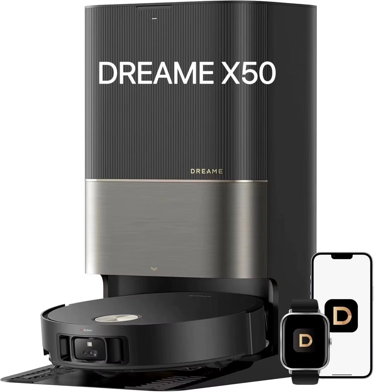 DREAME X50 Pro Robot Vacuum Cleaner 19500Pa Global Version Automatic Cleaning Self-Washing Mopping Hot Water Moping LDS Sweep