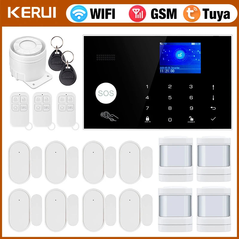 G30 Alarm System for Home WIFI GSM Security Alarm Panel with Temperature and Humidity Display Work Alexa Tuya Smart App