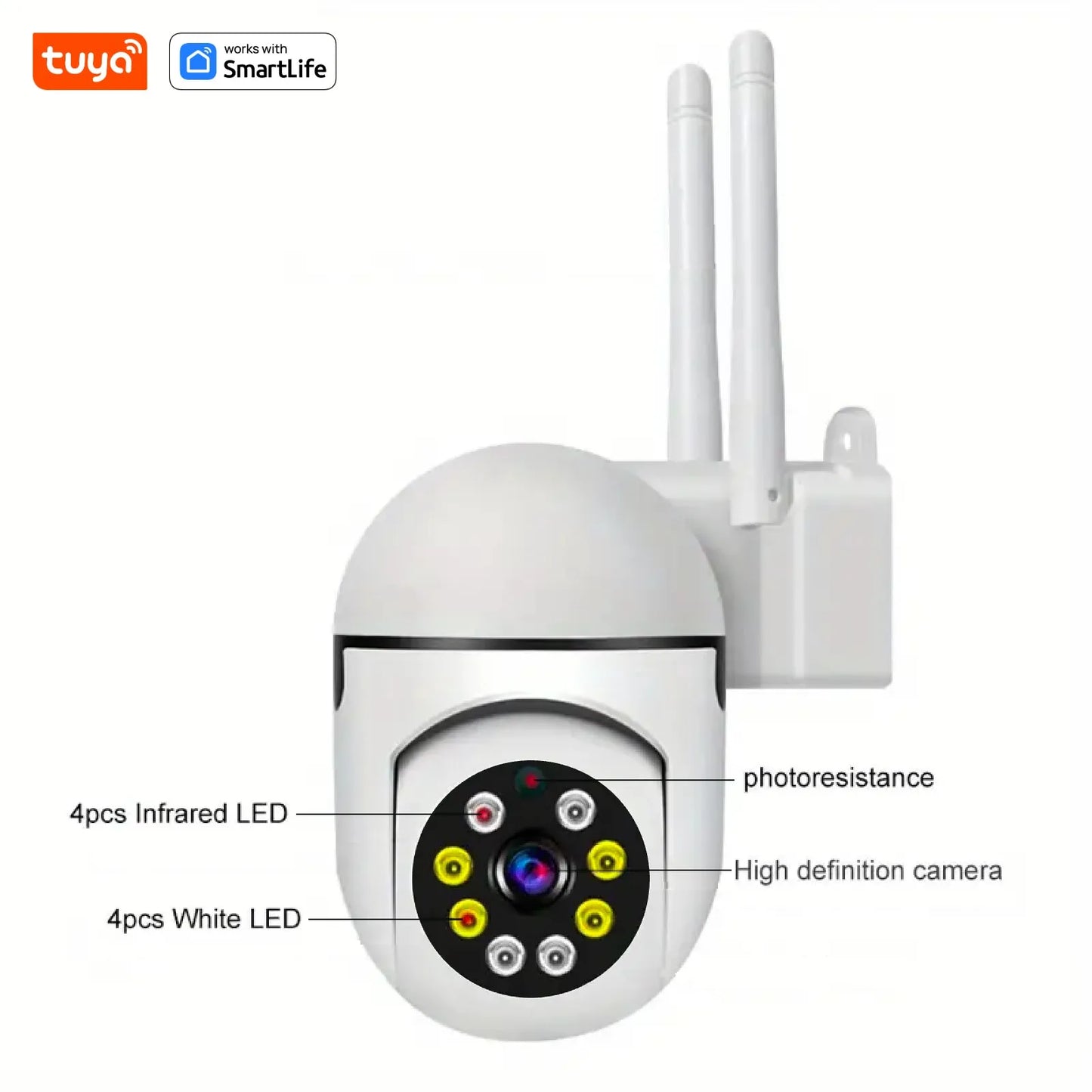 Tuya 4MP 2.4G Wifi Indoor Camera Smart Home Security Video Surveillance Supprt Two Way Audio Mobile Motion