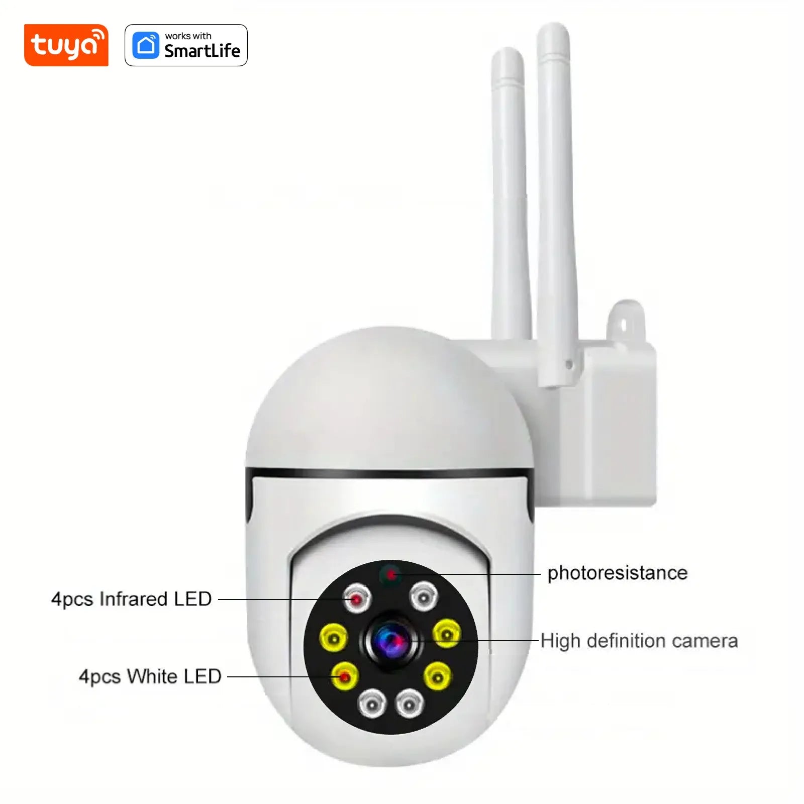 Tuya 4MP 2.4G Wifi Indoor Camera Smart Home Security Video Surveillance Supprt Two Way Audio Mobile Motion