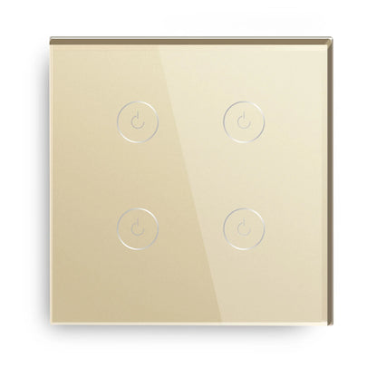 Wifi 1/2/3 Gang 1 Way Smart Switch LED Buttons Glass Panel Smart Switch Work with Tuya Google Home EU Touch Switch 600W