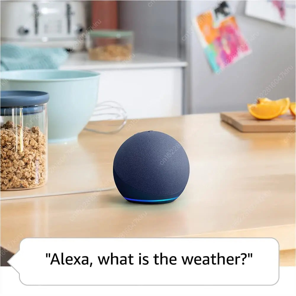 Original Alexa Echo Dot 5Th Generation Smart Mini Wifi Home BT Alexa Speaker Horn with Sound Control Voice Assistant and Clock