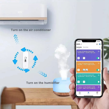 Zigbee/Wifi Smart Temperature Humidity Sensor APP Remote Monitor Voice Control Smart Life APP Work with Tuya Alexa Google Home