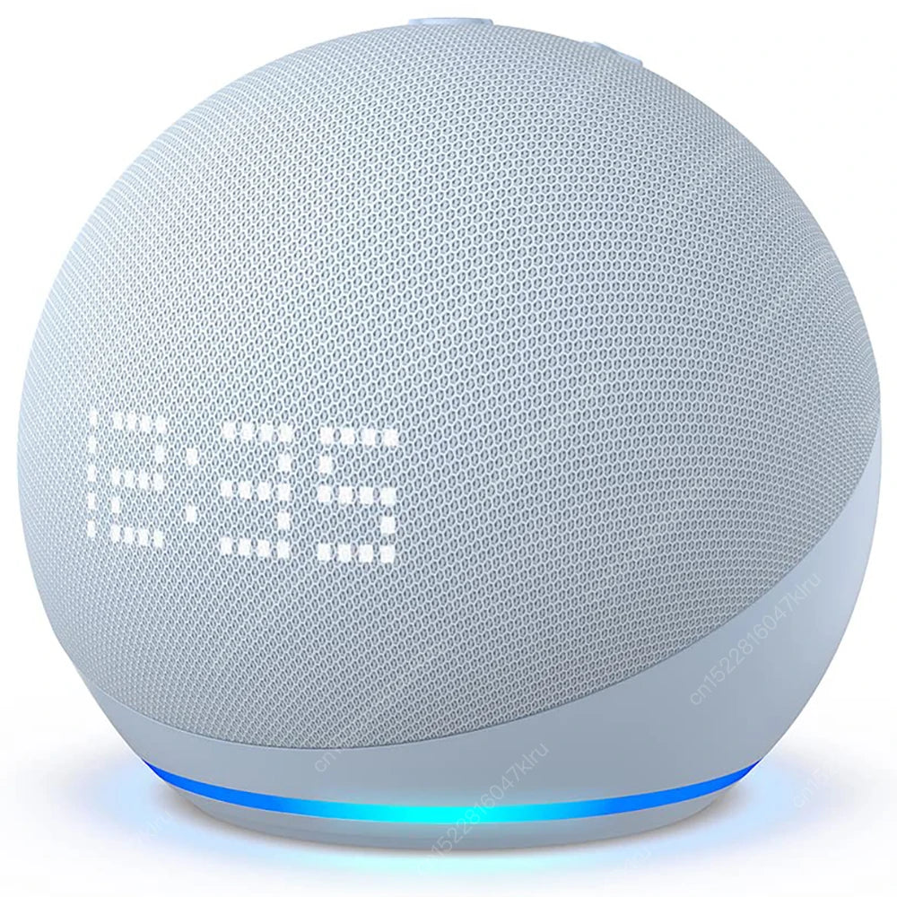 Original Alexa Echo Dot 5Th Generation Smart Mini Wifi Home BT Alexa Speaker Horn with Sound Control Voice Assistant and Clock