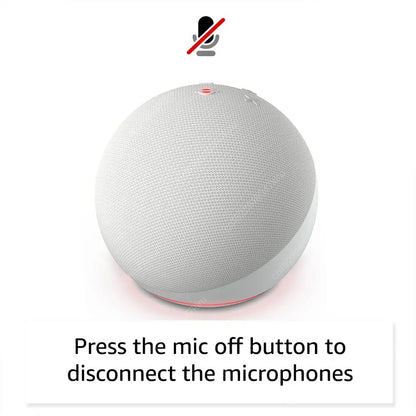 Original Alexa Echo Dot 5Th Generation Smart Mini Wifi Home BT Alexa Speaker Horn with Sound Control Voice Assistant and Clock