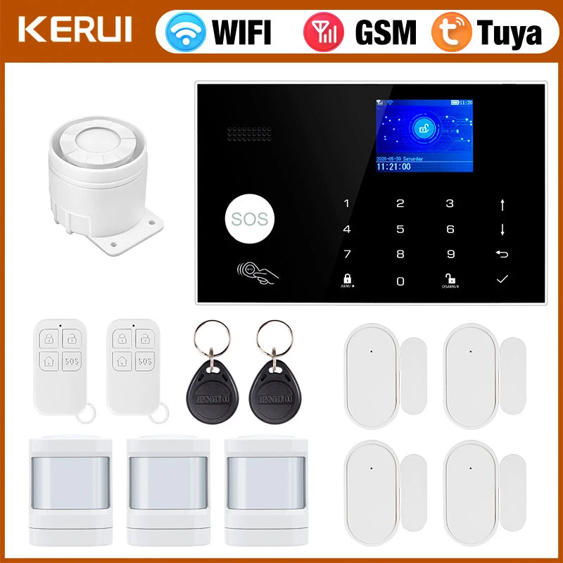 G30 Alarm System for Home WIFI GSM Security Alarm Panel with Temperature and Humidity Display Work Alexa Tuya Smart App