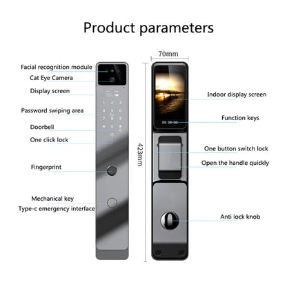 Tuya App Smart Lock Household Anti-Theft Door Fingerprint Lock with Camera Password Lock Large Door Lock