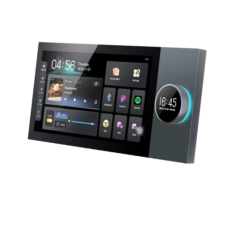 10-Inch IPS Screen Android Music Host Touch Screen Multi-Function Wall-Mounted Central Controller Two Zones Tuya Smart App Home