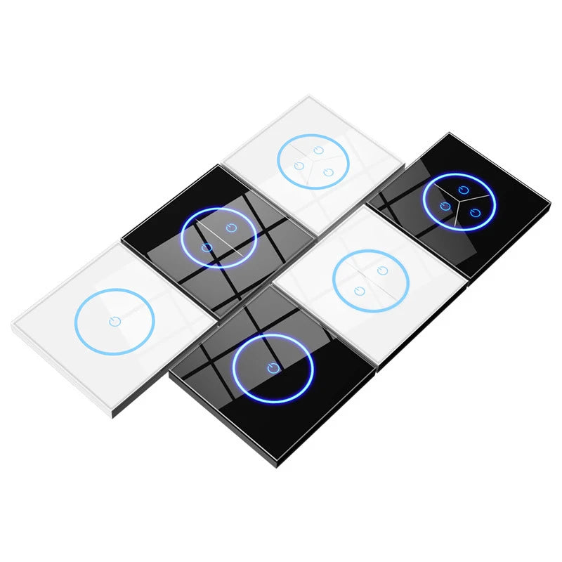 Wifi Tuya Smart Switch 10A EU 1/2/3Gang Light Switch APP Remote Voice Control Smart Lighting Touch Sensor Switch Smart Home