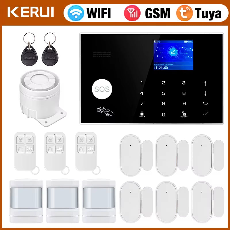 G30 Alarm System for Home WIFI GSM Security Alarm Panel with Temperature and Humidity Display Work Alexa Tuya Smart App